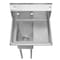 Koolmore 1 Compartment Stainless Steel  Commercial Kitchen Prep & Utility Sink with Drainboard SA101410-10R3 - alternate 2